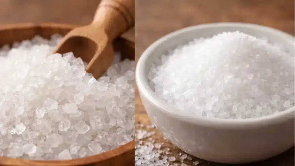 what is the difference between epsom salt and regular salt comparison close-up
