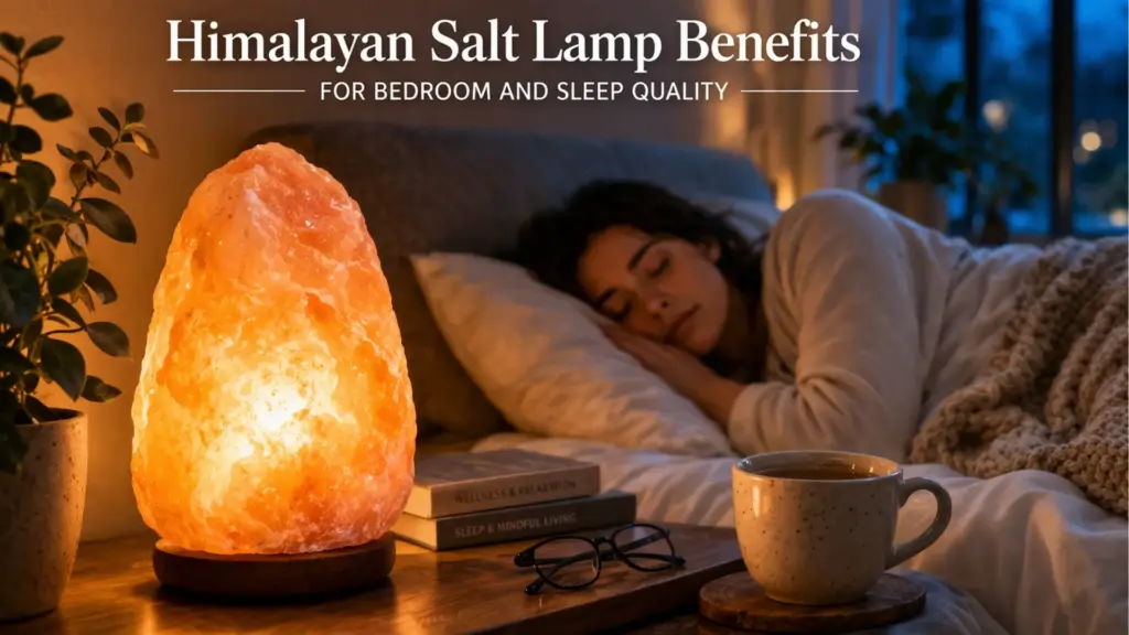Himalayan salt lamp benefits for bedroom sleep quality and relaxation