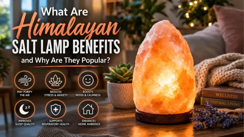 Himalayan salt lamp benefits for relaxation, sleep, and home wellness environment