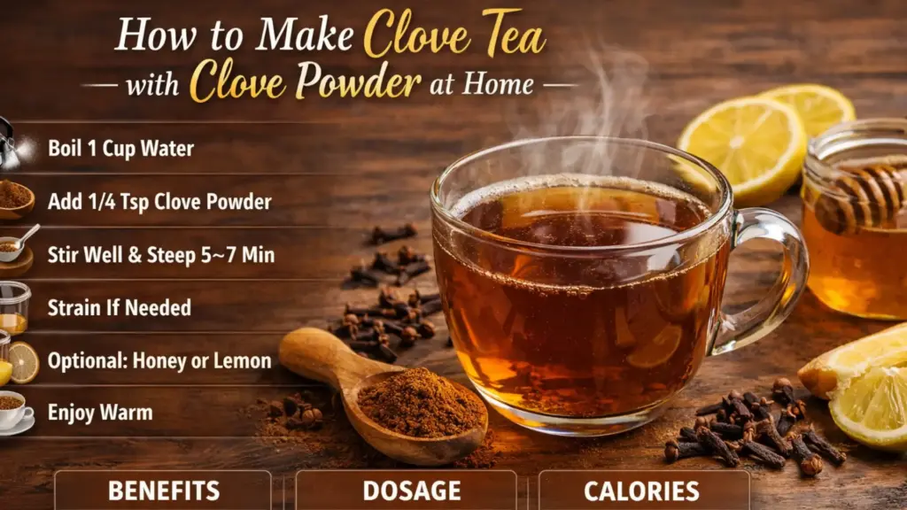 how to make clove tea with clove powder step by step at home