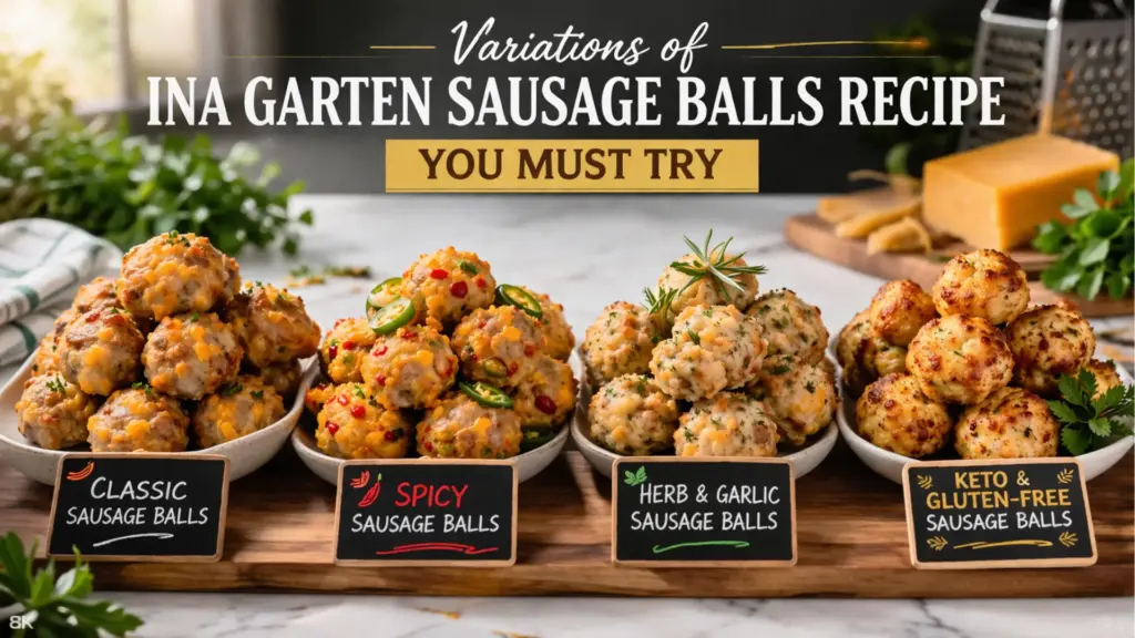 Ina Garten Sausage Balls Recipe variations with classic spicy keto and herb options
