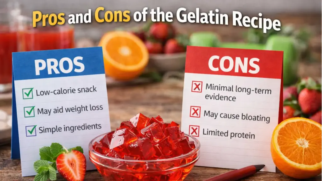 Jillian Michaels gelatin recipe pros and cons with low calorie snack and weight loss benefits comparison