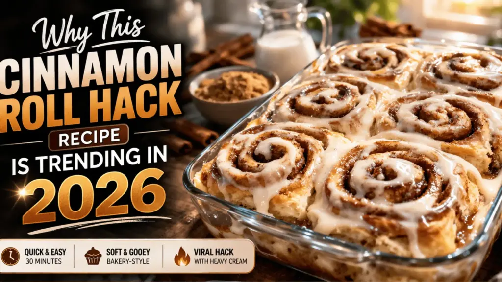 marian.designerstouch cinnamon roll hack recipe trending in 2026 with soft gooey cinnamon rolls and heavy cream baking hack