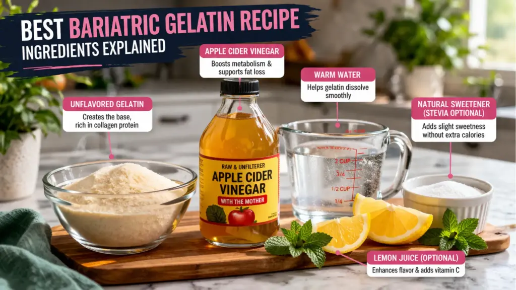 bariatric gelatin recipe with apple cider vinegar ingredients explained