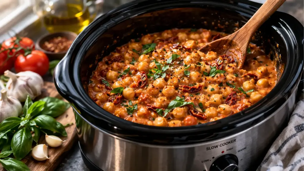 marry me chickpeas without cream slow cooker creamy chickpea recipe